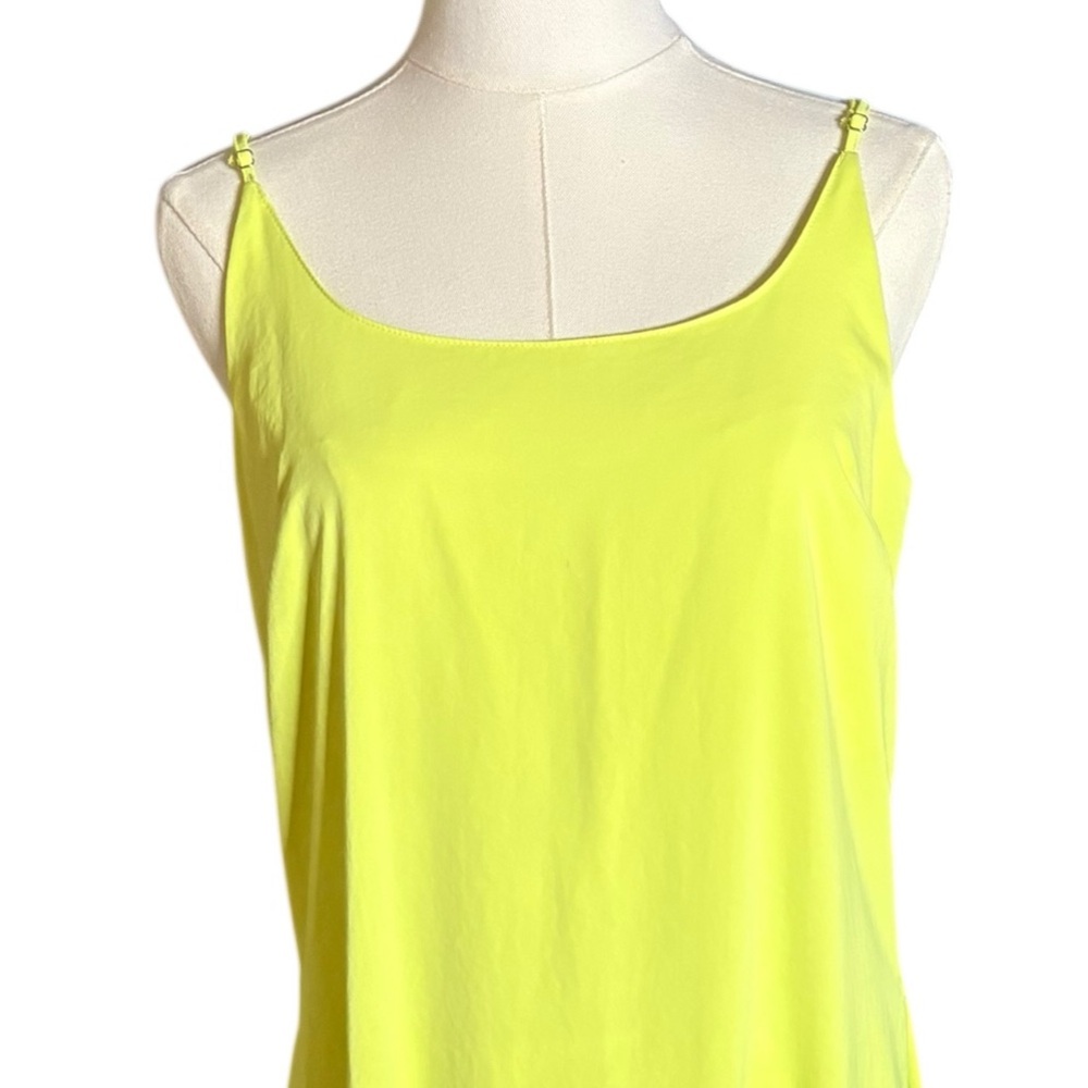 CALVIN KLIEN lemon yellow maxi slip dress in Sz S - Picture 4 of 8